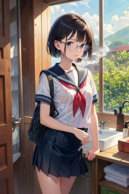 喫煙女子高生