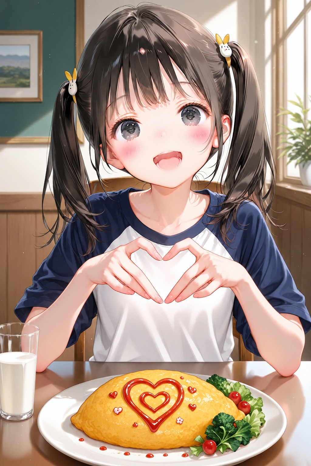 おはよ～♪今日はオムレツの日だから作ってみたよ〜♡ | の人気AIイラスト・グラビア