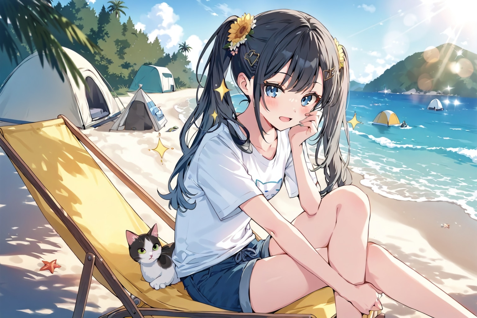 今回のキャンプは猫と海へ