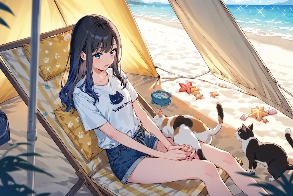 今回のキャンプは猫と海へ