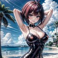 二次おっぱいポロリ299《ラテックス水着》 3枚目