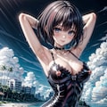 二次おっぱいポロリ299《ラテックス水着》 11枚目