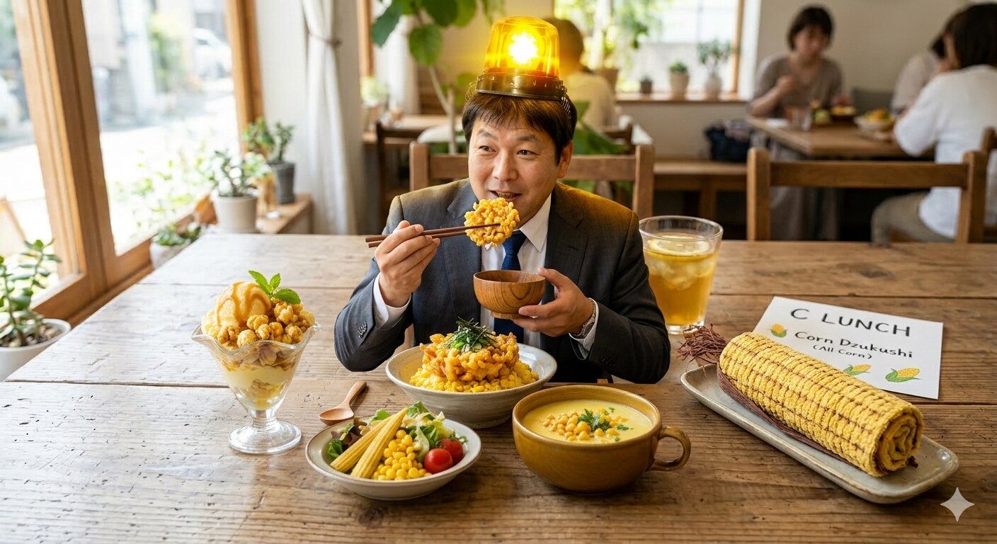 ［失敗作］Ｃランチを食べるコーン部長