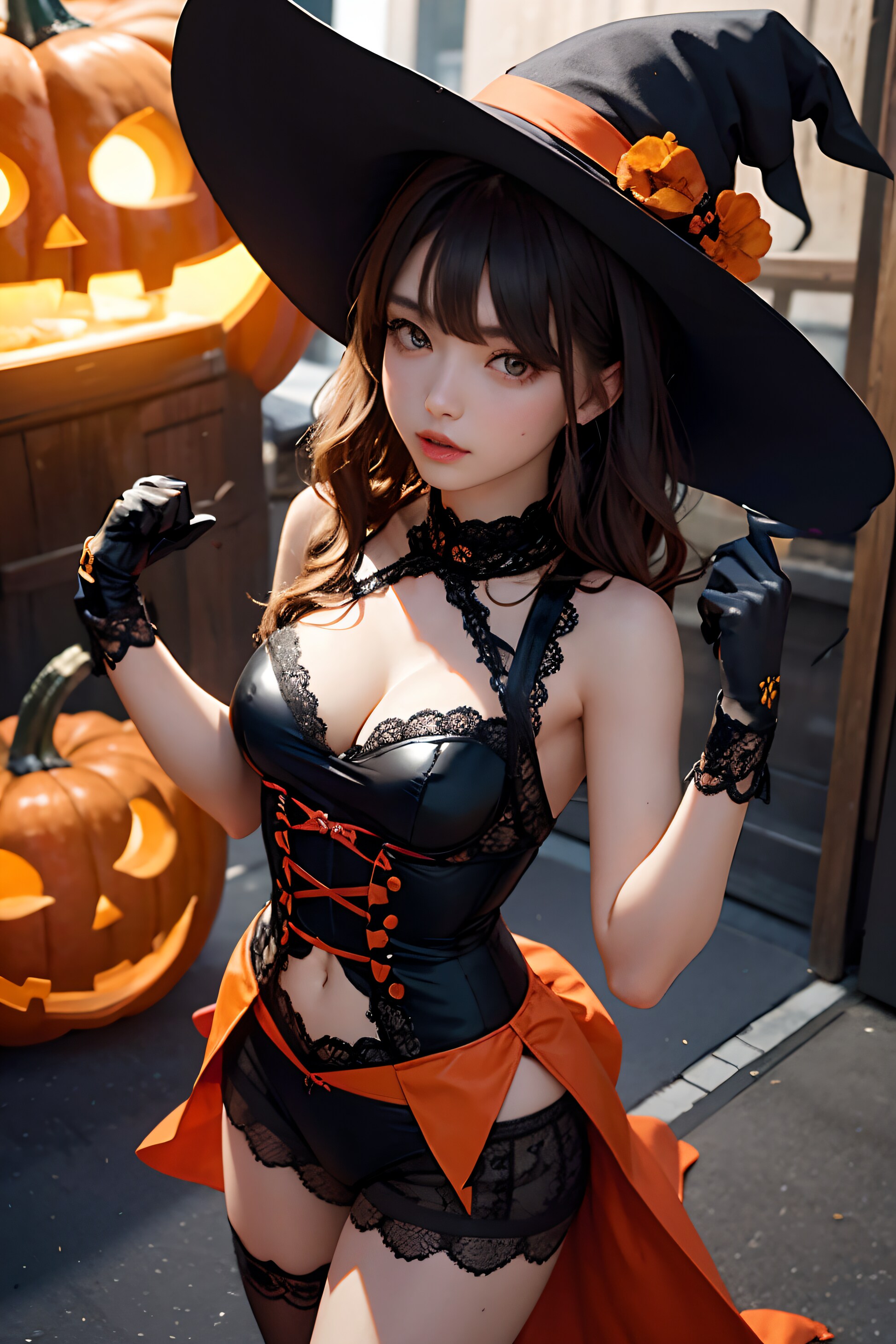 ハロウィンとオレンジ
