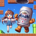 ビール缶と協力プレイで遊ぶ小さな女の子 2枚目