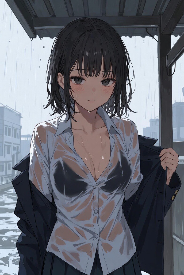 びしょ濡れ