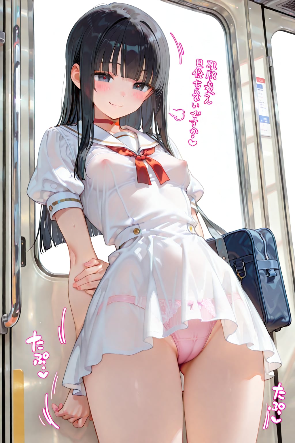 某お嬢さんの通う学校の制服は、夏服は異様にエロい・・・でも、だれも気にしないで着ている、某お嬢さんも気にしてないｗ
