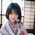 薔薇の着物の女性 11枚目