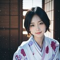 薔薇の着物の女性 12枚目