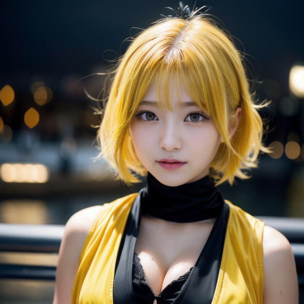 夜景とユイちゃん