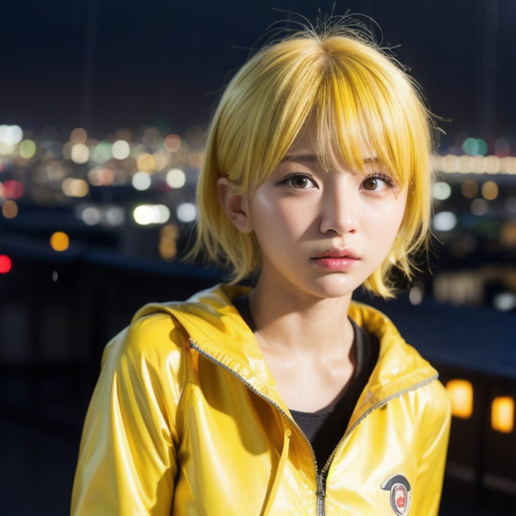 夜景とユイちゃん