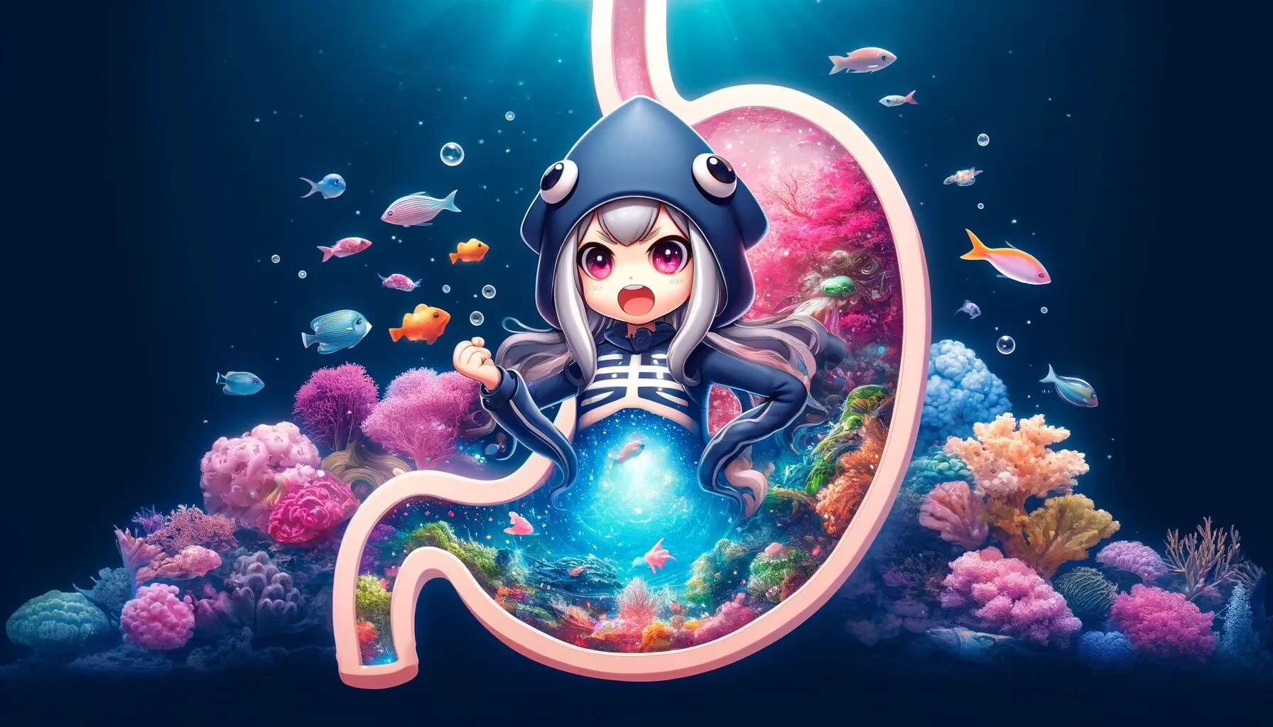 イカった胃かいよう生物