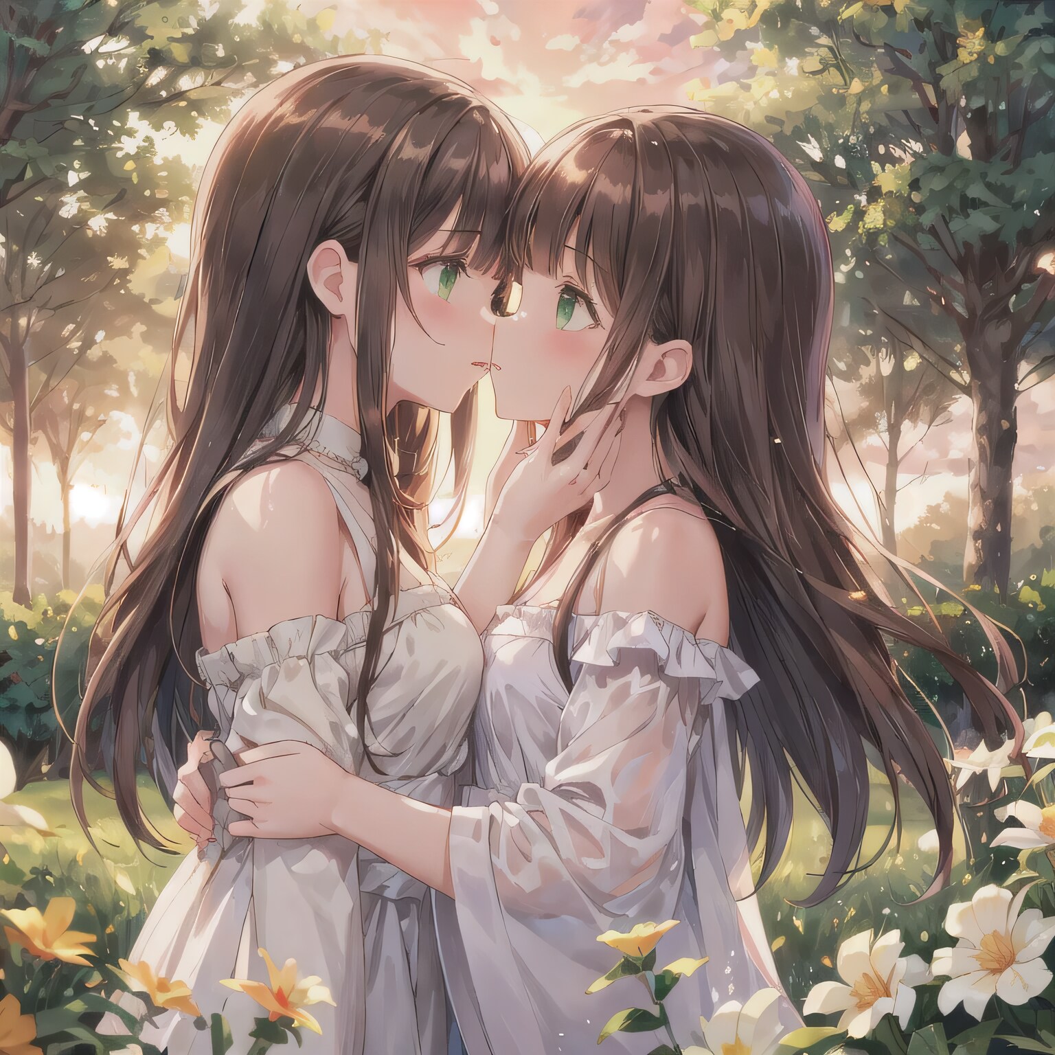 茶髪ロングでワンピースの少女６ | の人気AIイラスト・グラビア