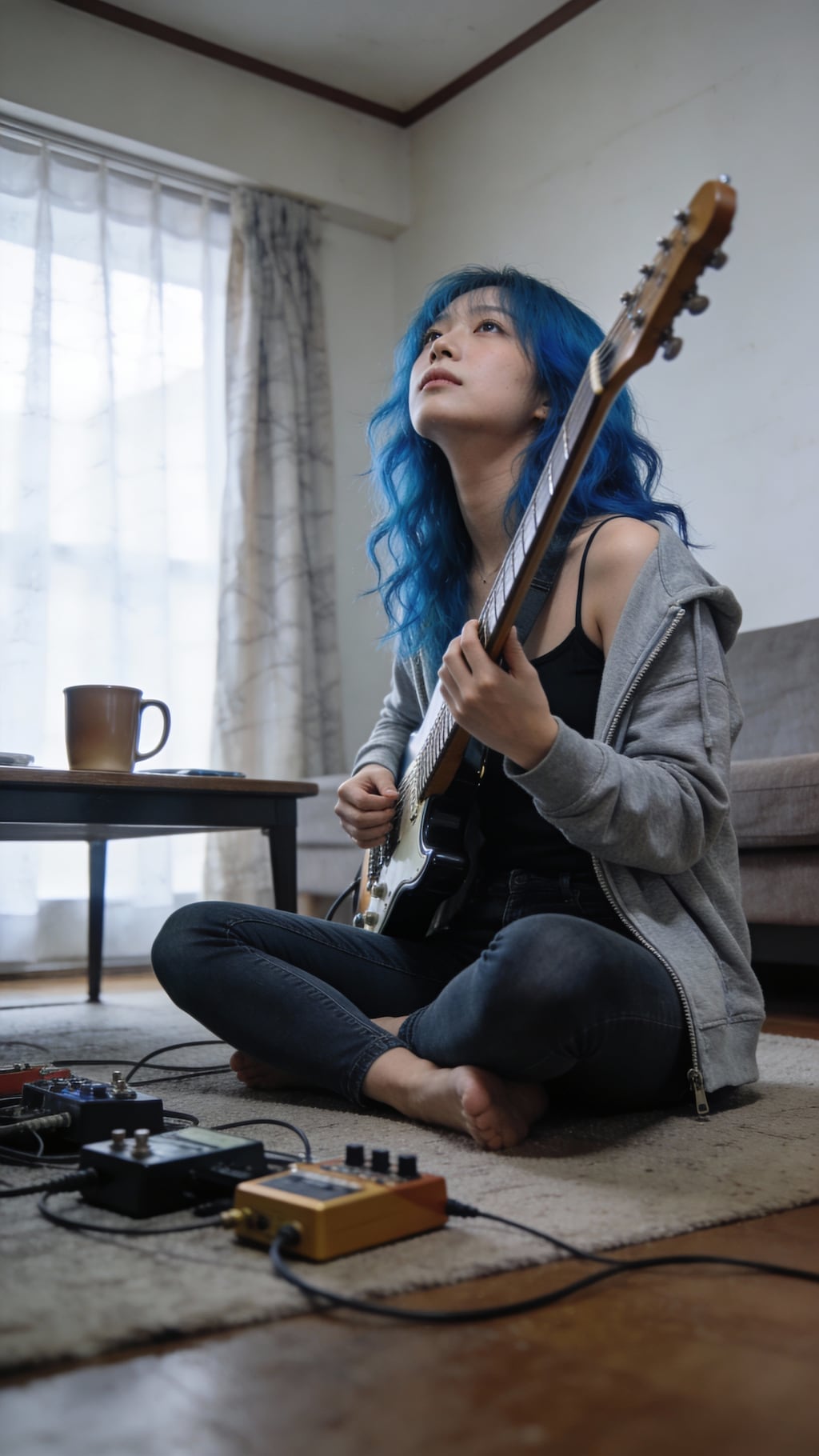 Indigo Melodies in a Quiet Room