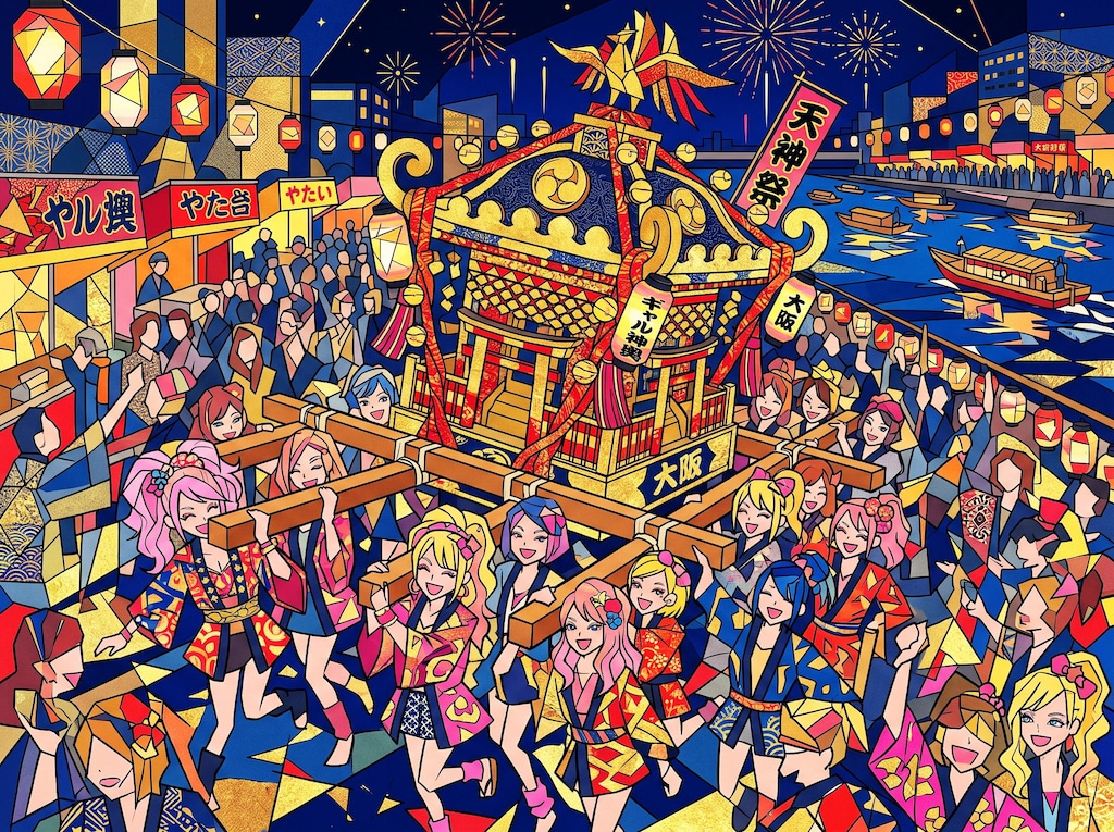 天神祭のギャル神輿