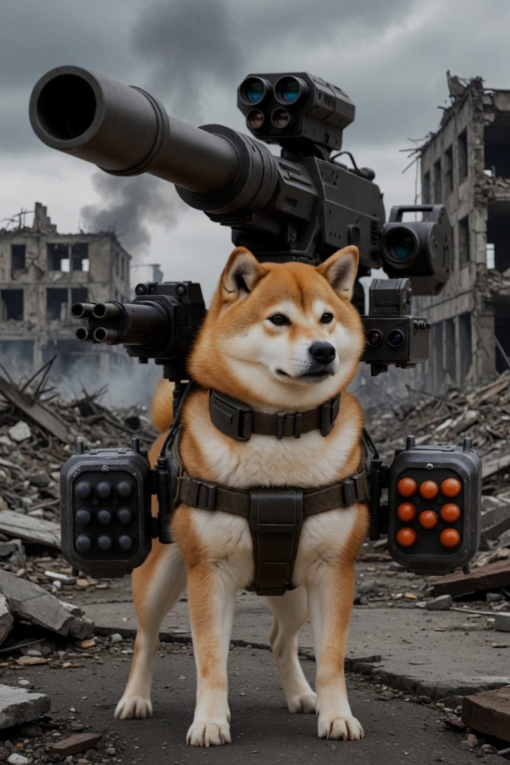 戦場の柴犬
