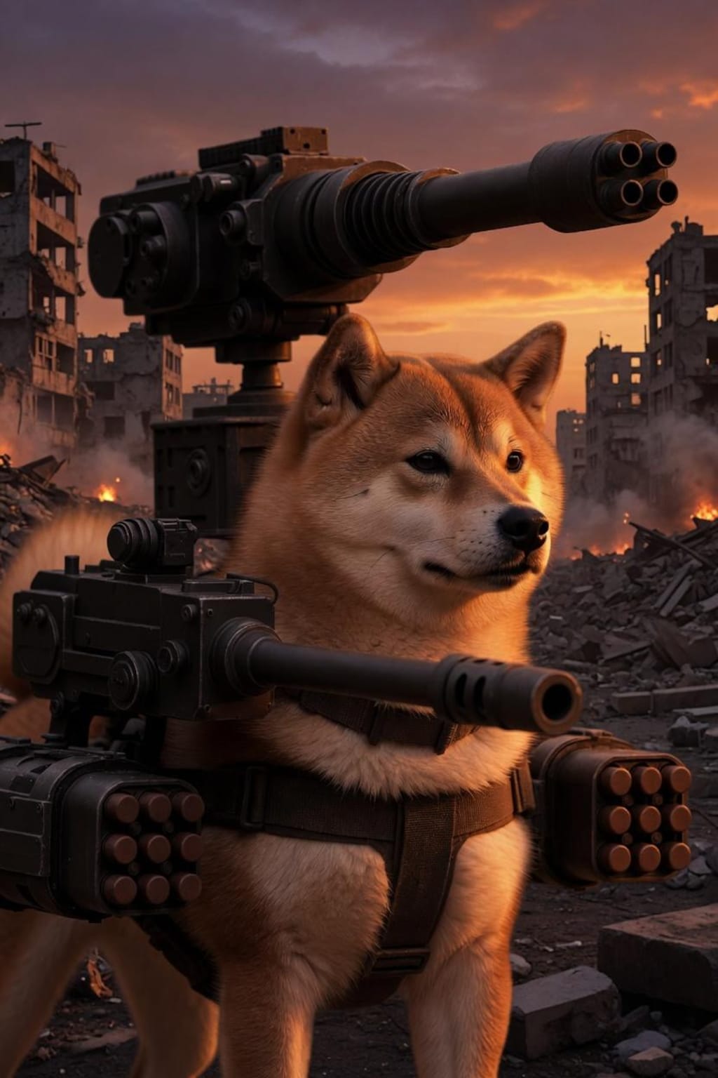 戦場の柴犬