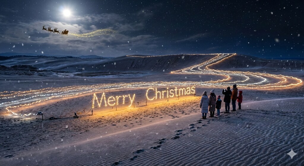 鳥取砂丘のクリスマスにもサンタがやって来た！