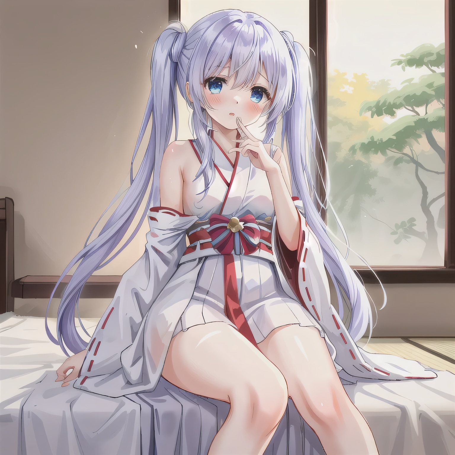 紫髪ロングの少女６ | の人気AIイラスト・グラビア