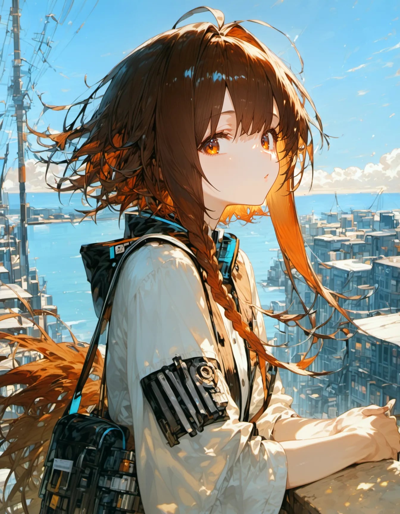 The Overseer of the Coastal Grid | の人気AIイラスト・グラビア