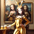 モナリザちゃん金色バニーでビール 5枚目