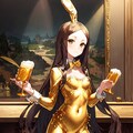 モナリザちゃん金色バニーでビール 11枚目