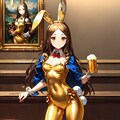 モナリザちゃん金色バニーでビール 2枚目