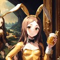 モナリザちゃん金色バニーでビール 9枚目