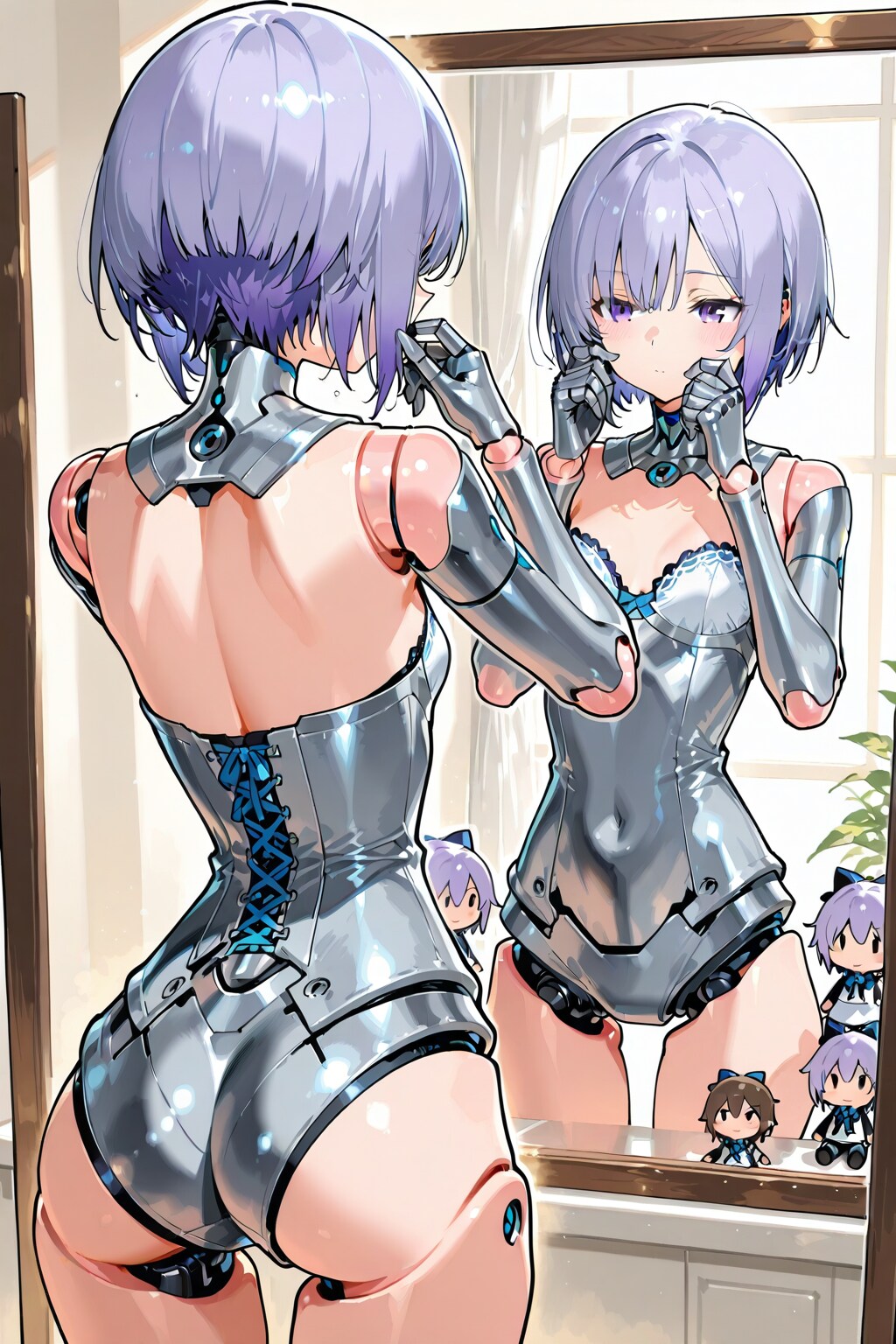 ちちぷい生成メカ娘　量産型のメイク順番待ち