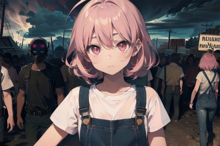 暗くなってきても、人がいっぱいだぁ… | の人気AIイラスト・グラビア