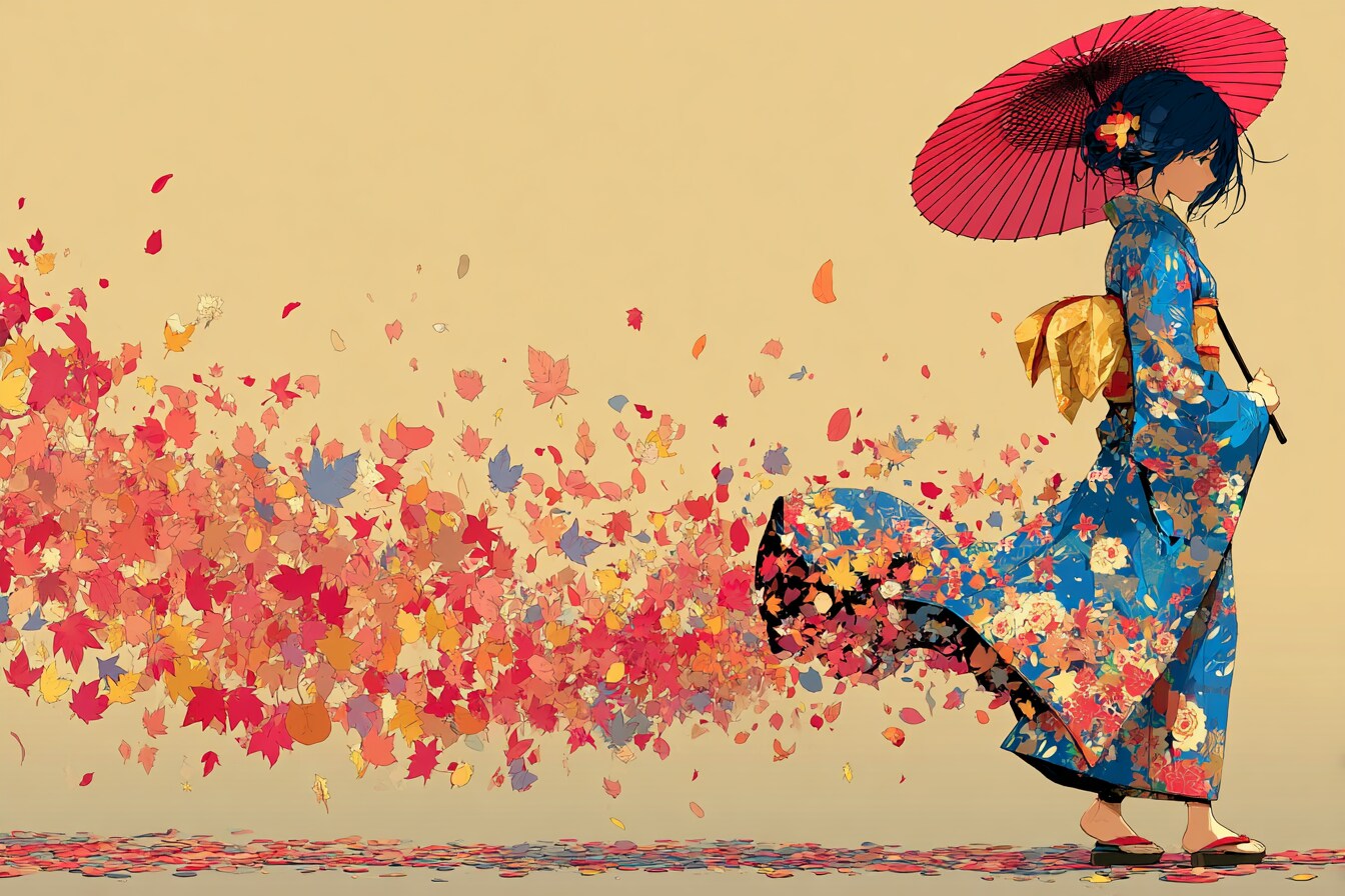 紅葉と少女 | の人気AIイラスト・グラビア