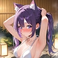 猫耳の紫髪ちゃん 3枚目