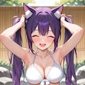 猫耳の紫髪ちゃん 2枚目