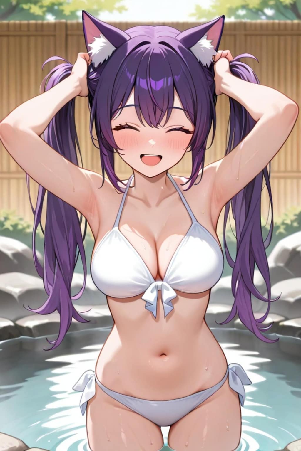 猫耳の紫髪ちゃん