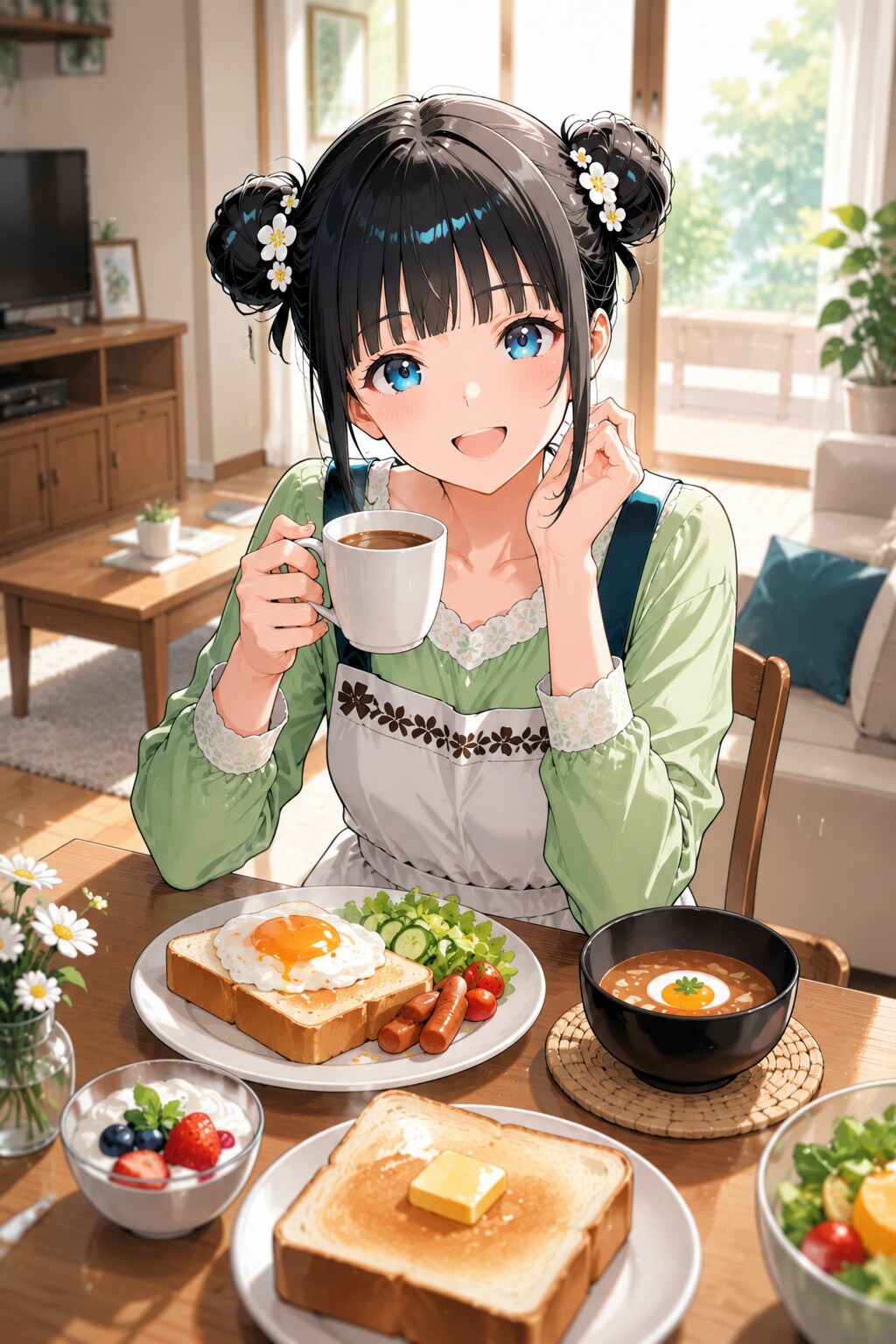 おだんごちゃん🍡✨と朝ごはん🍚✨　7/28