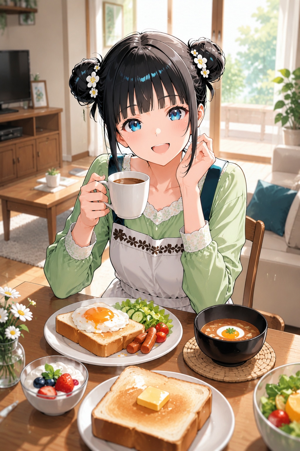 おだんごちゃん🍡✨と朝ごはん🍚✨　7/28