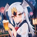 ウミネコちゃんと夏祭りでビール飲む♪ 9枚目