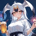 ウミネコちゃんと夏祭りでビール飲む♪ 4枚目