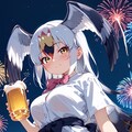ウミネコちゃんと夏祭りでビール飲む♪ 5枚目