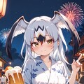 ウミネコちゃんと夏祭りでビール飲む♪ 8枚目
