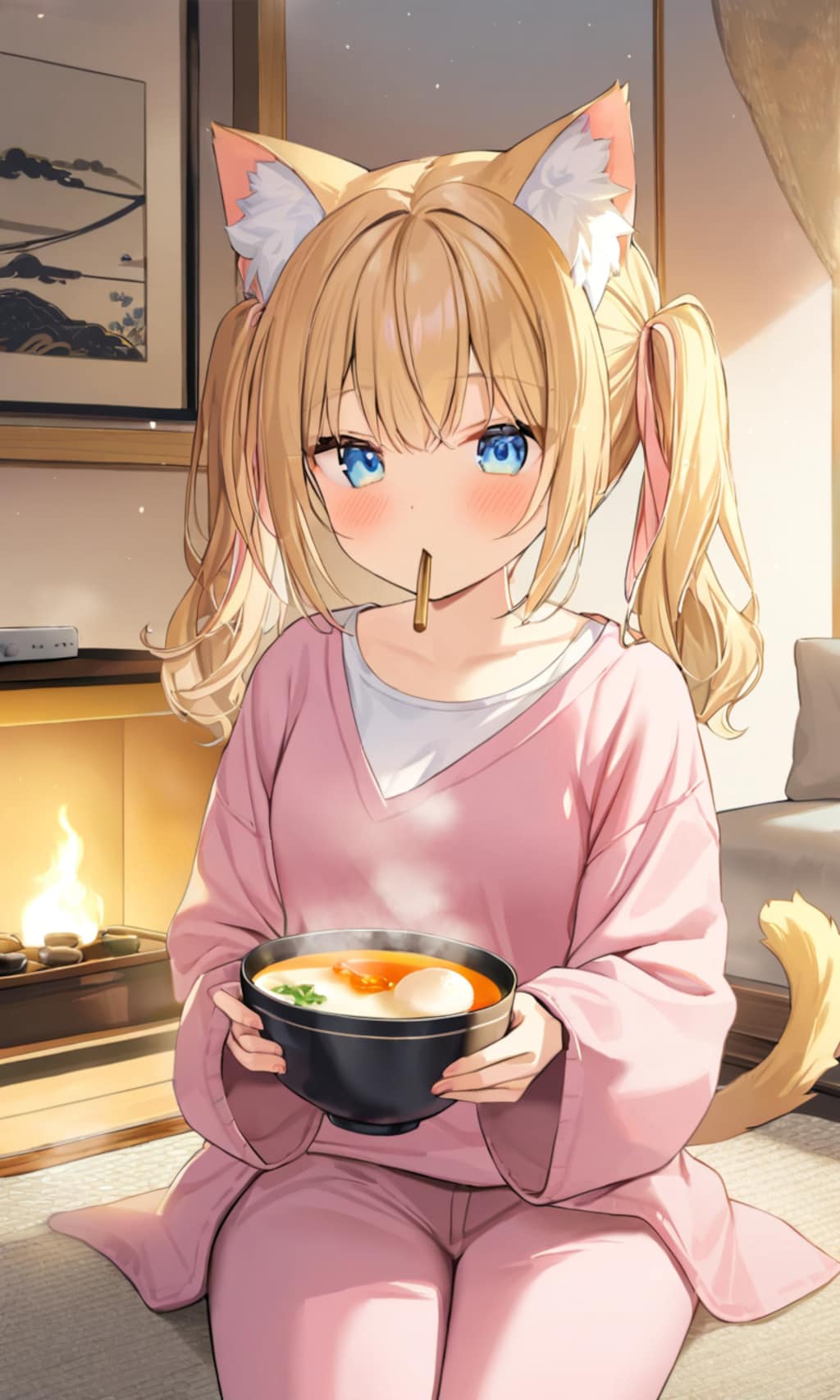 こるり「お雑煮」まや「はよ食え」