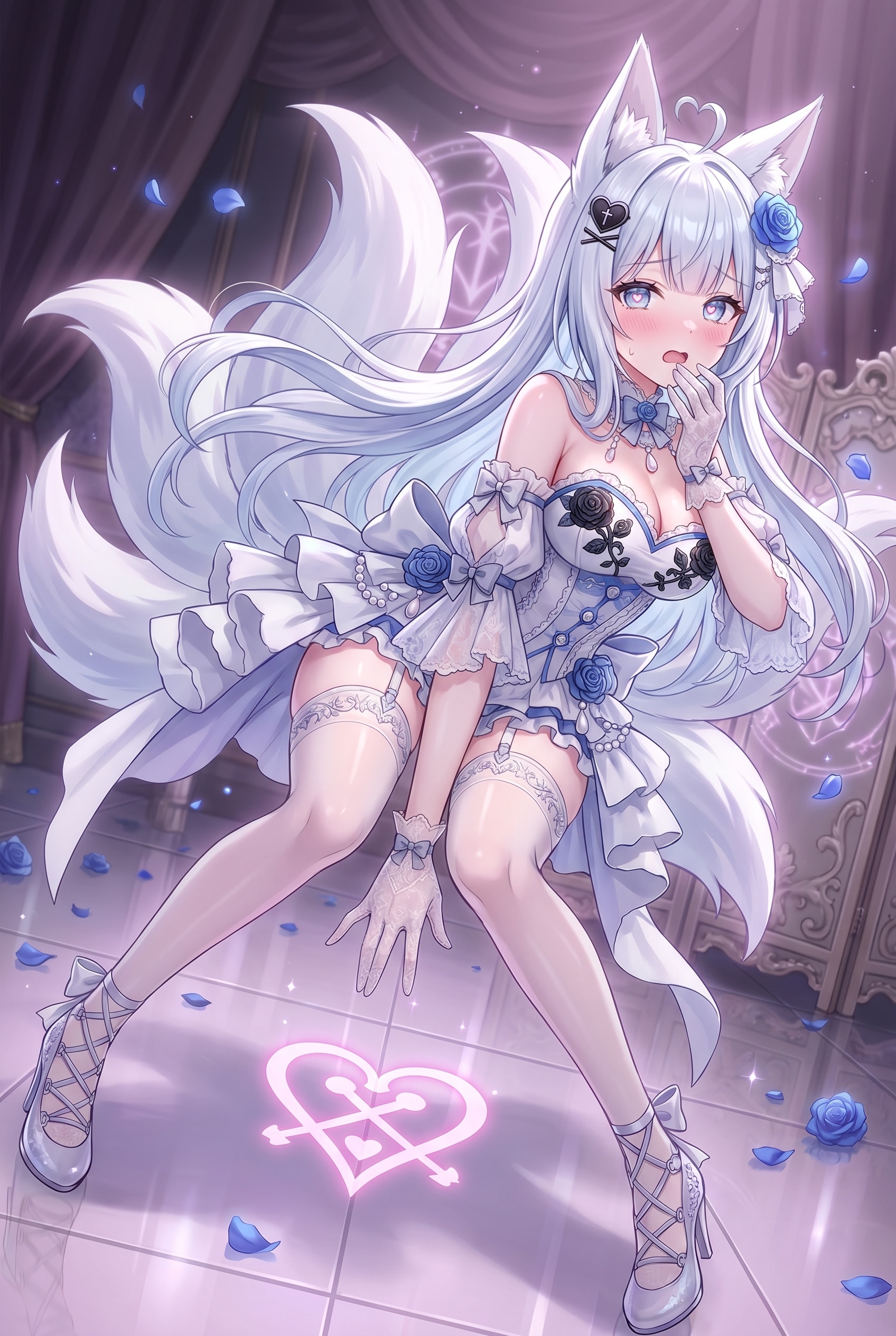 蒼薔薇狐姫の微羞 | の人気AIイラスト・グラビア