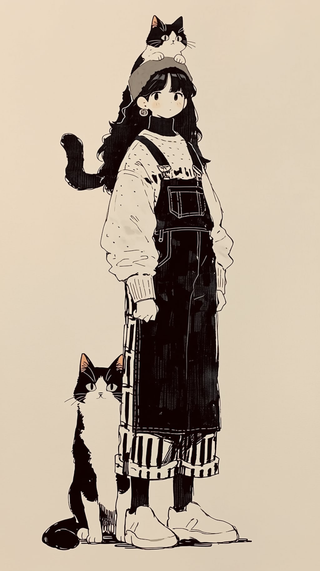 猫と一緒に。