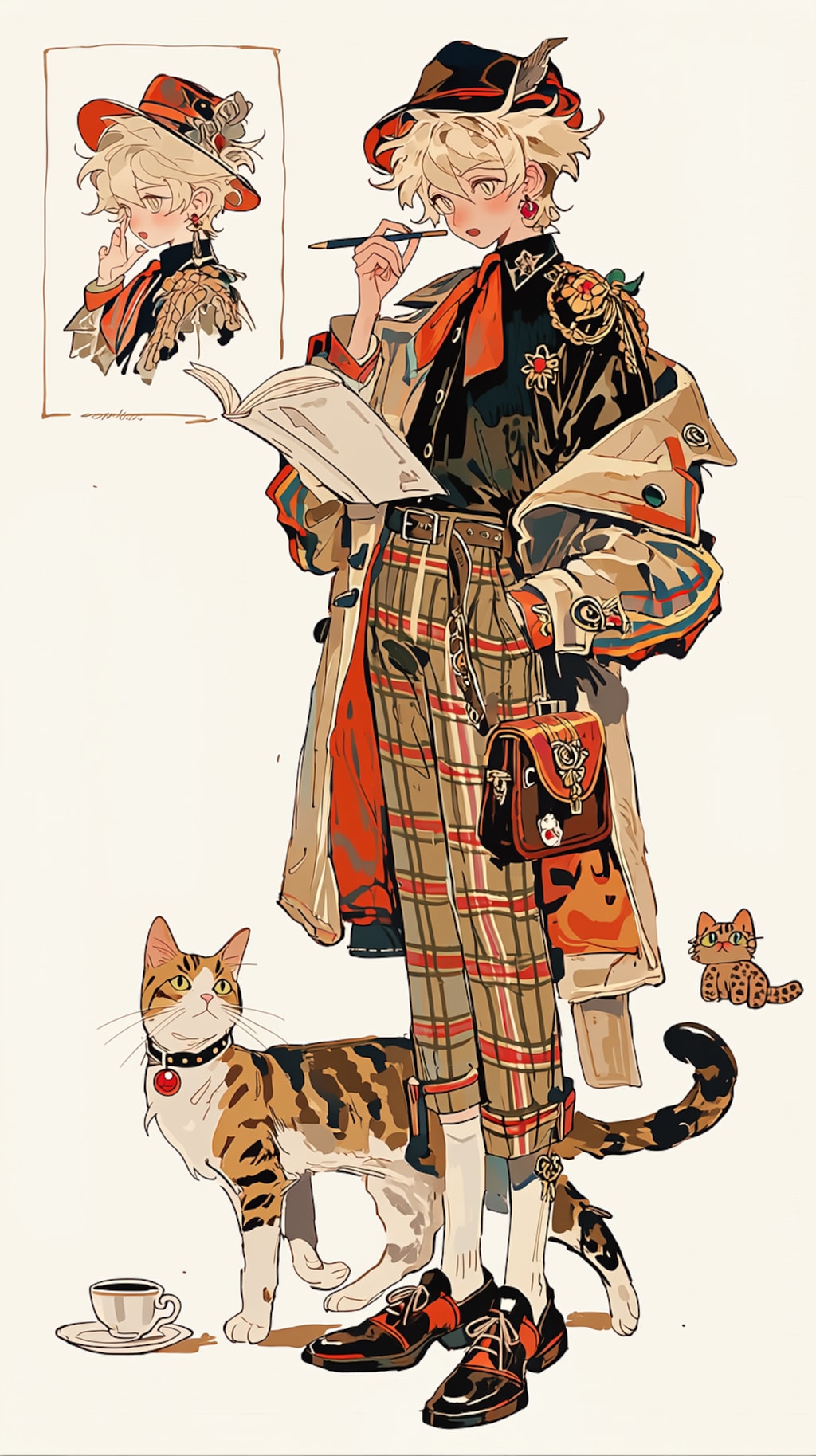 猫と一緒に。