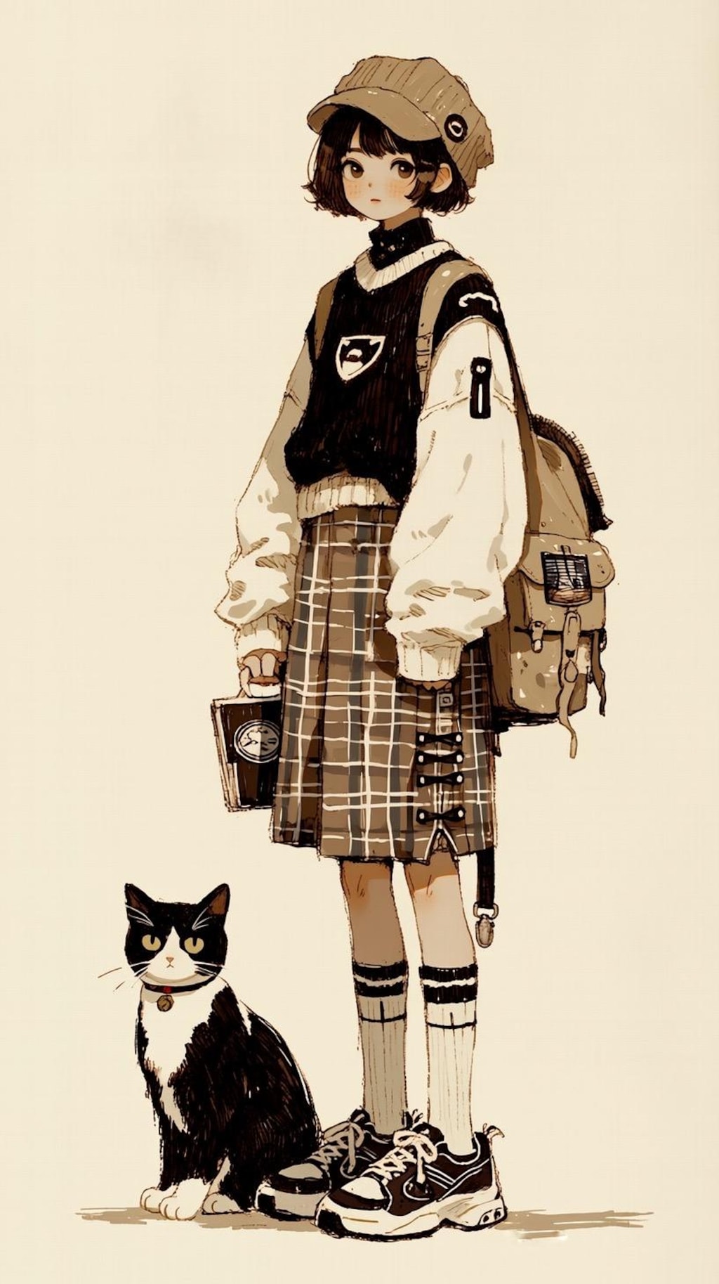 猫と一緒に。
