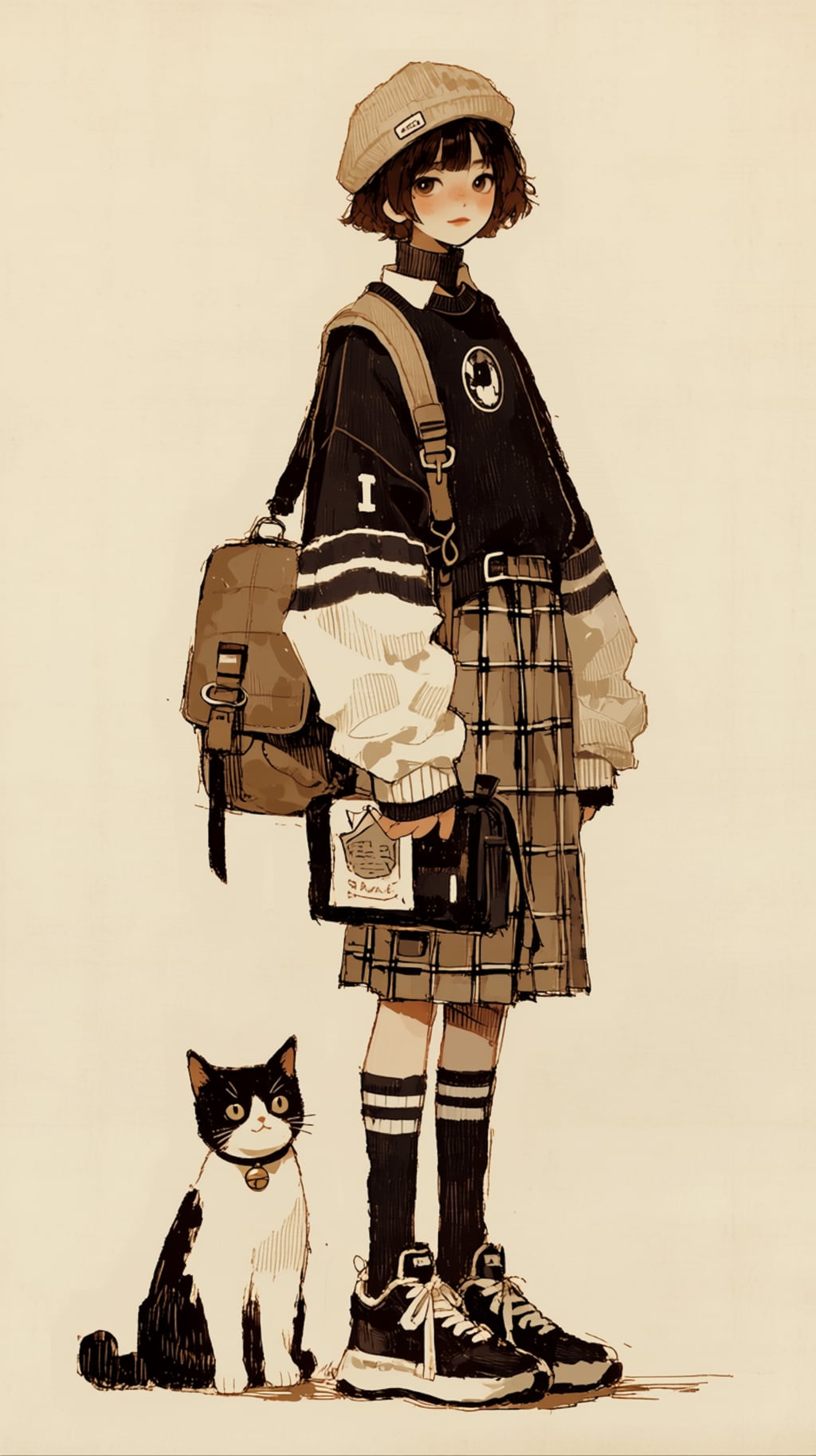 猫と一緒に。