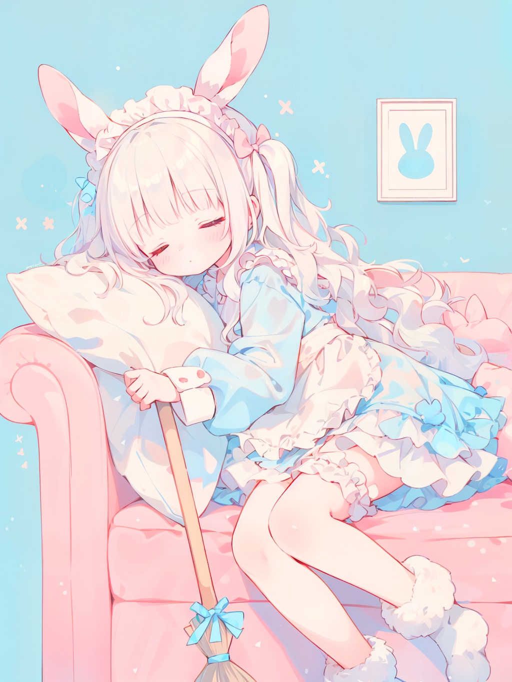 お昼寝メイドバニー