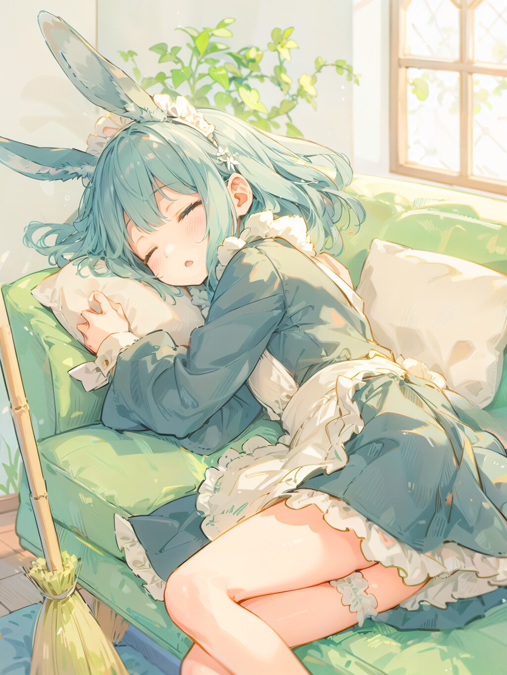 お昼寝メイドバニー