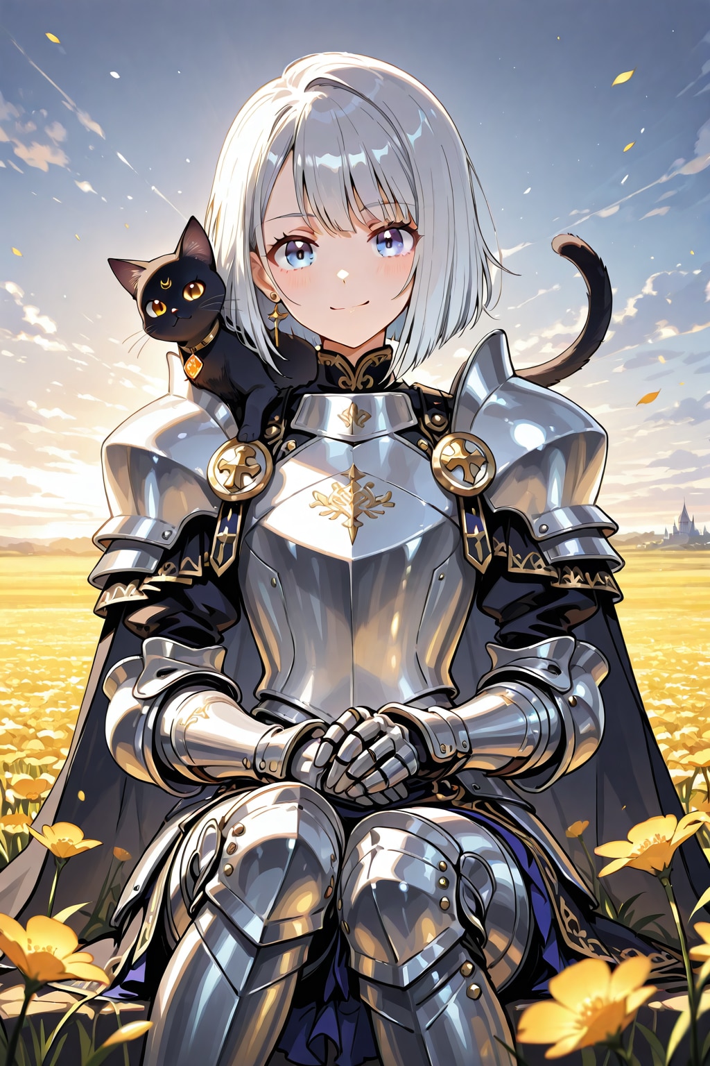 鎧系魔法少女とニャンコ