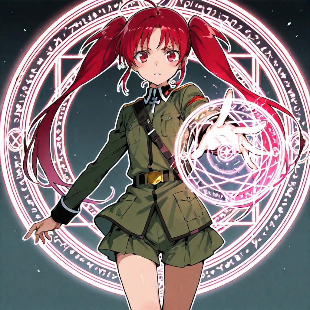 軍服風魔法少女